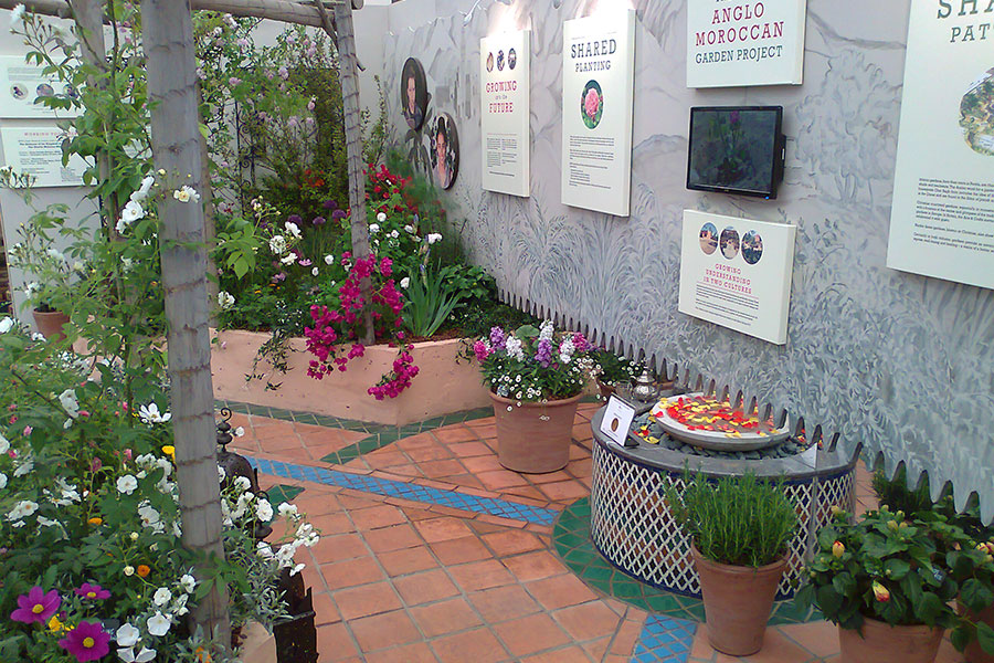 The Anglo-Moroccan Shakespeare Garden at the RHS Chelsea Flower Show in London (2015)