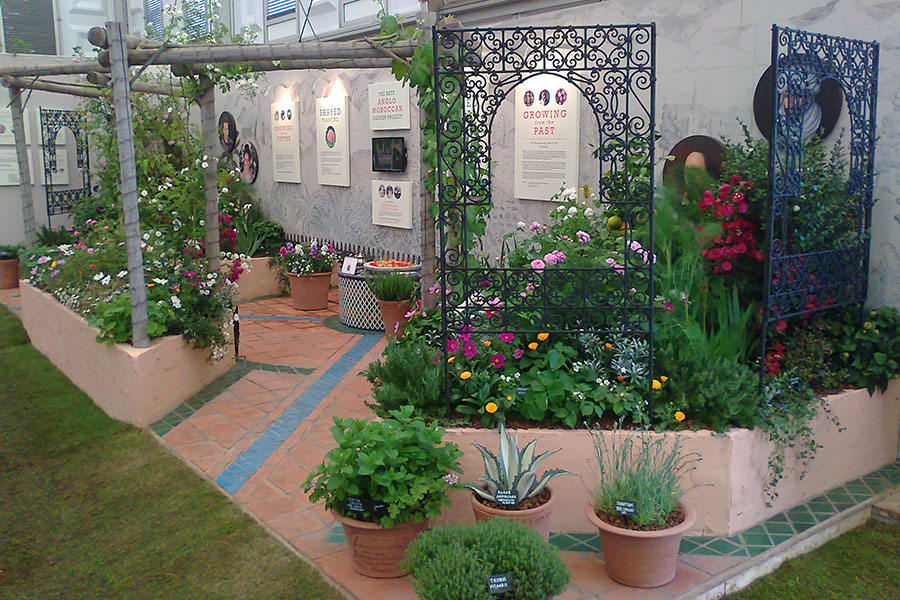 The Anglo-Moroccan Shakespeare Garden at the RHS Chelsea Flower Show in London (2015)