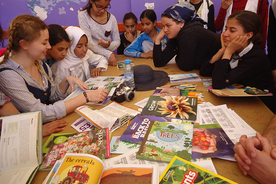 An English Through Gardening class in Marrakech in Morocco